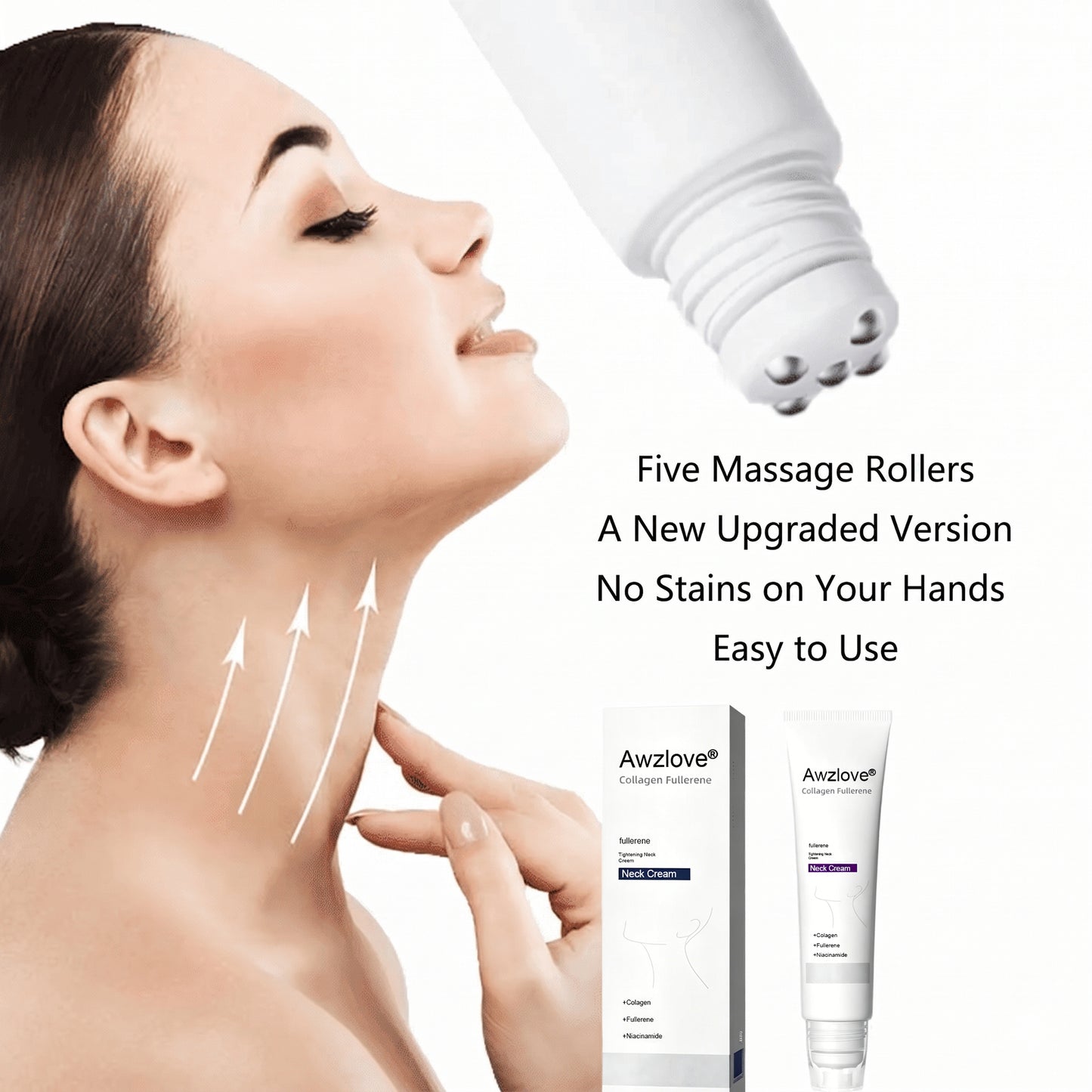 ✨ Awzlove®Instant Neck Lift Cream  — Infused with Retinol & Hyaluronic Acid | Firms the Neck, Reduces Wrinkles & Double Chin🧴🧴1
